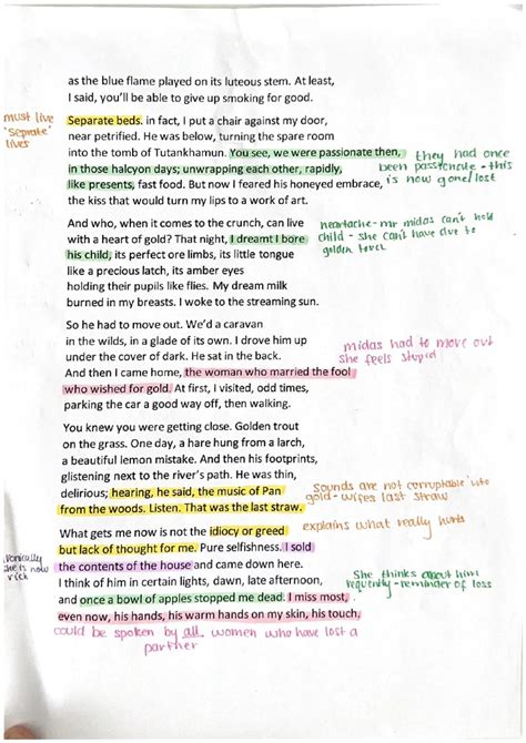 mrs midas|Mrs Midas Poem Summary and Analysis .